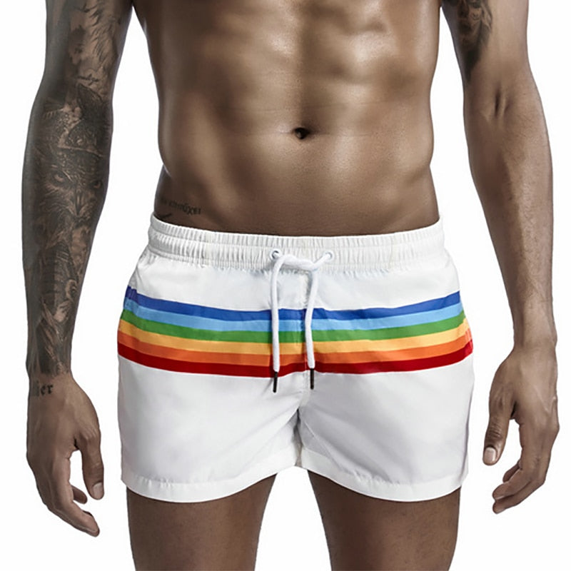 Men Rainbow Causal Shorts - myatozmall