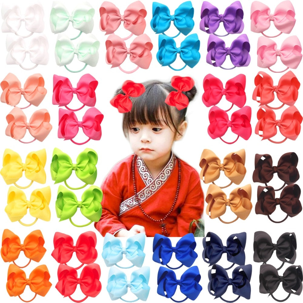 40pcs 20 Pairs 4.5" Boutique Hair Bows - myatozmall