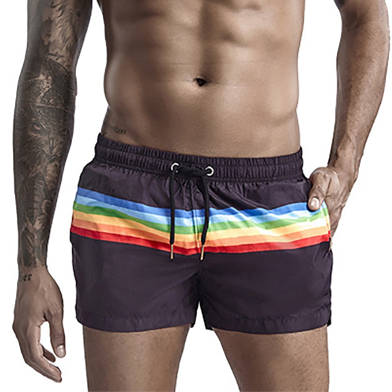 Men Rainbow Causal Shorts - myatozmall