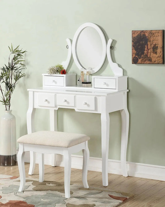 Ashley Make-Up Vanity Table and Stool Set