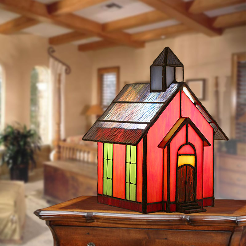 Tiffany Small House Table Lamp - myatozmall