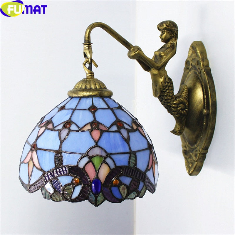 Tiffany Retro Mermaid Wall Lamps - myatozmall