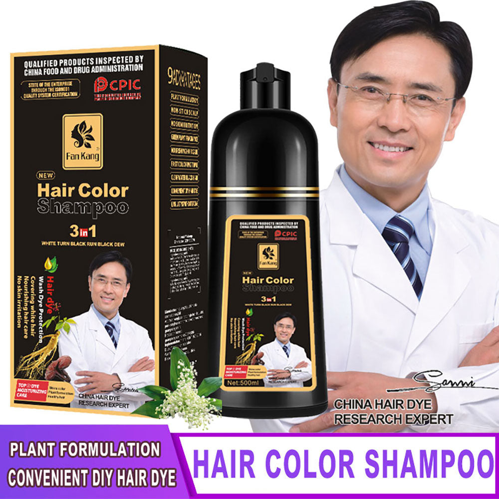 500ml 3 In 1 Hair Color Shampoo - myatozmall