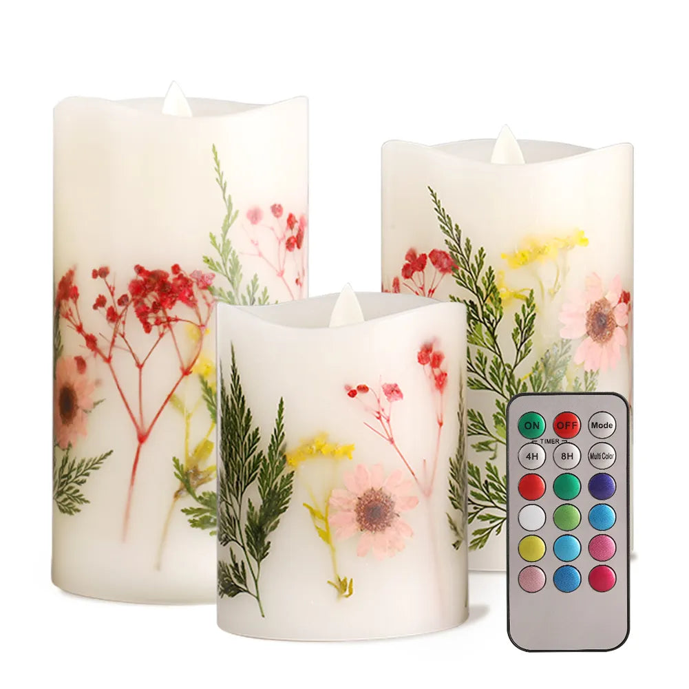 Dried Flower Candles