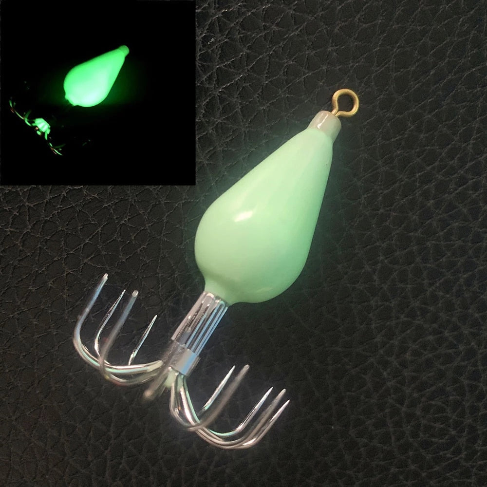 10pcs Luminous Squid Jigs Hooks - myatozmall