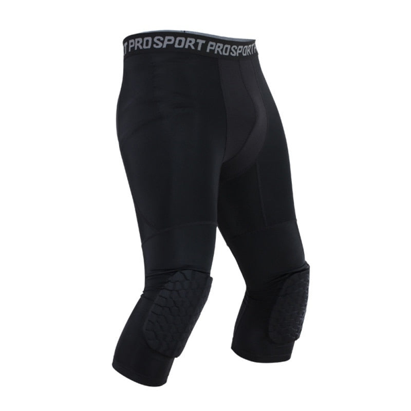 Men Basketball Pants with Knee Pads - myatozmall